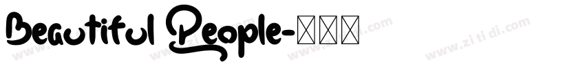 Beautiful People字体转换